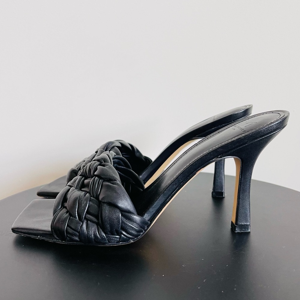 Marc Fisher Brizo Square Toe Braided Sandal Heel